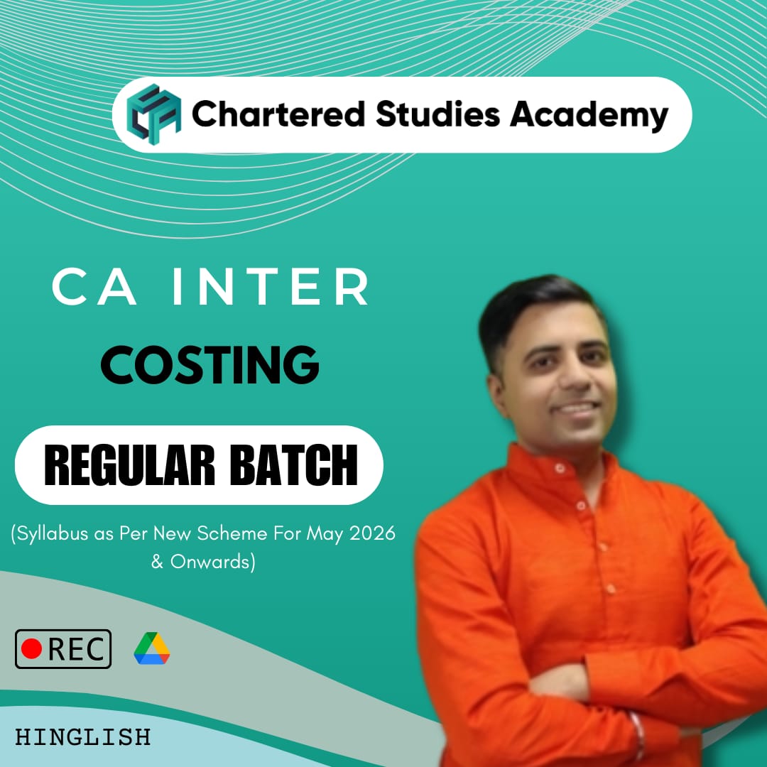 CA Inter New Syllabus REGULAR BATCH Costing by CA NITIN GURU